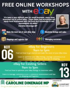 Promotional leaflet for ebay workshops